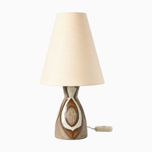Belgian Studio Pottery Table Lamp by Odette Dijeux, 1960s