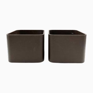 Minimalistische Deutsche Space Age Blumentöpfe, 1960er, 2er Set
