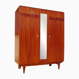 Armario con espejo, perchero y estantes, años 70