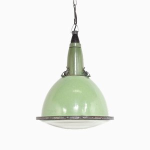 Emaillierte Vintage Hängelampe, 1950er