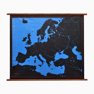 Grafico scolastico vintage d'Europa, 1973