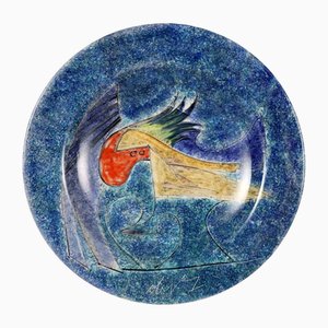 Vintage Parade Plate in Terracotta from G. Rossicone 1970s
