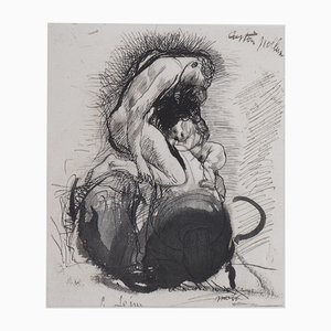 After Auguste Rodin, Castor and Pollux, Engraving