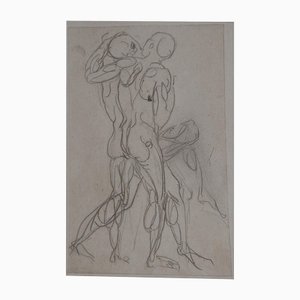 After Auguste Rodin, Study of Wrestling, Engraving