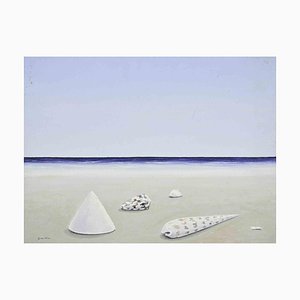 Gino Guida, On the Shoreline, Pintura al óleo, años 80