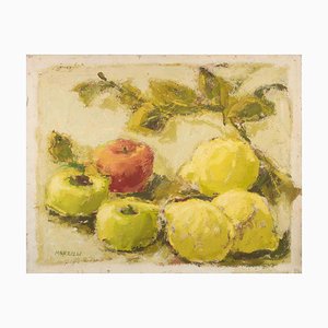 Franco Marzilli, naturaleza muerta, pintura al óleo, años 70
