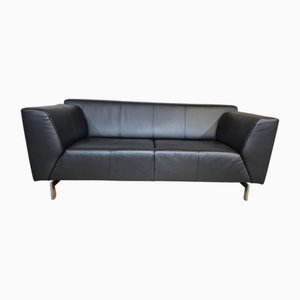 Linea Zwei-Sitzer Sofa in Schwarz von Rolf Benz
