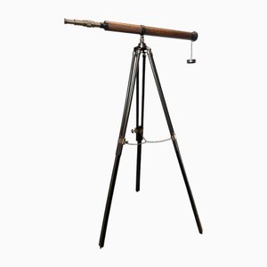 Industrielles Vintage Holz Teleskop