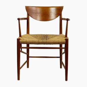 Scandinavian Modern Teak Armchair by Peter Hvidt for Soborg Mobler, 1960s