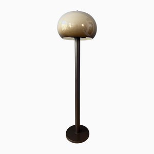 Vintage Brown Acrylic Glass Mushroom Floor Lamp
