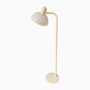 Vintage White Metal Floor Lamp with Acrylic Shade