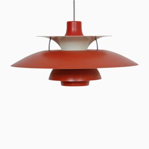 Rote PH5 Lampe Poul Henningsen, 1990er