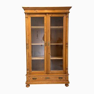 Bibliothèque en Épinette Naturelle et Verre