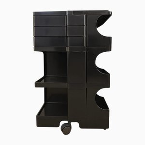 Carrello Boby nero di Joe Colombo per Bieffeplast