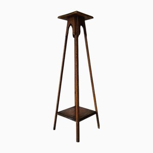 Tall Vintage Plant Stand in Teak
