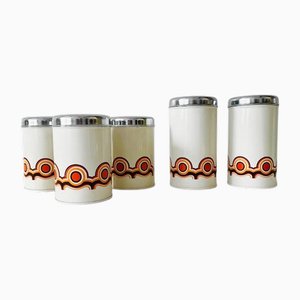 Vintage Bayon Tins from Brabantia, Set of 5