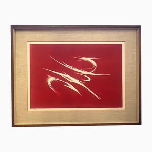 Carmelo Cappello, Monochrome Composition on Red Background, 1963, Screenprint