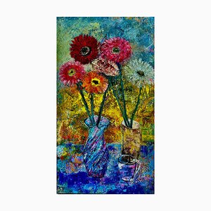 Manana Eloshvili, Still Life of Flowers 2, 2016, Acrílico sobre lienzo