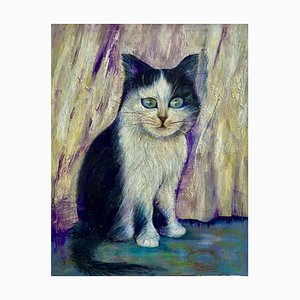 Manana Eloshvili, The Cat, 2015, óleo sobre lienzo