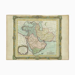 Antica mappa del Medio Oriente con grande Arabia, 1799