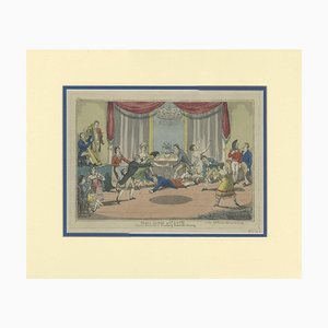 Fores, satirische Illustration von Quadrille Dancing, 1817, Print