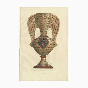 Delange, Majolica Vase, 1869, Paper