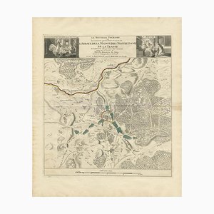 Antique Map of the Area Around the Abbey in Soligny-La-Trappe, 1710
