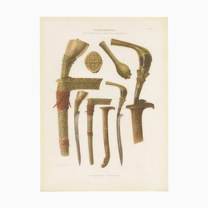 J. W. Teillers, Ethnographic Items of Batavia, 1910, Paper, Set of 12