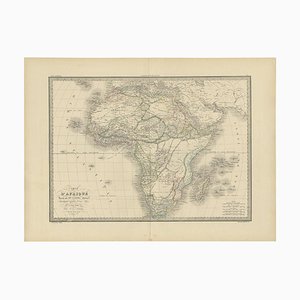Antike Karte von Afrika von Lapie, 1842
