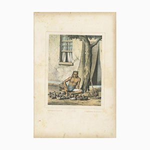 Van Pers, A Javanese Poultry Merchant, 1850, Print