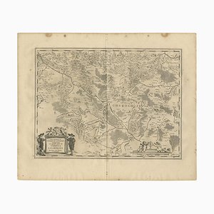 Antique Map of the Region of Charolais by Janssonius, 1657