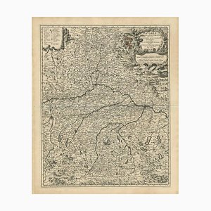 Antike Karte von Bayern mit vielen Details