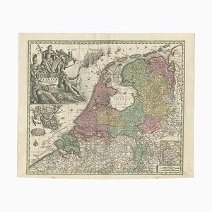 Antique Map of the Seven United Provinces of Holland by Seutter, 1727