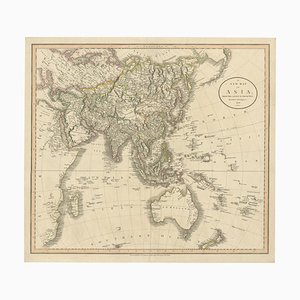Gravierte Karte von Asien und den umliegenden Regionen von John Cary, 1806