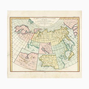 Antique Map of North Europe and East Asia by Vaugondy, 1750