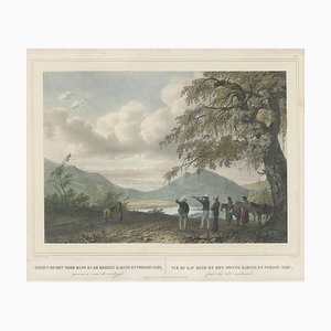 After van de Velde, A Poeloe Sari and Karang Sari Mountain, West Java, Indonesia, Print