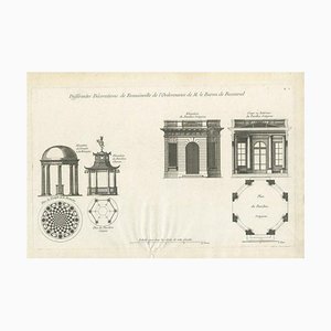 Impression Antique de Décorations de Pavillon Pl 2 par Le Rouge, c1785