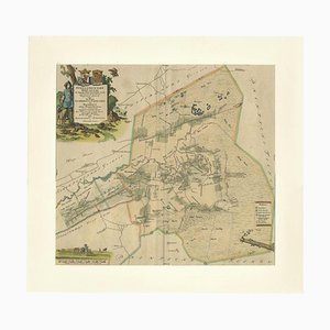 Antique Map of the Ooststellingwerf Township Friesland by Halma, 1718