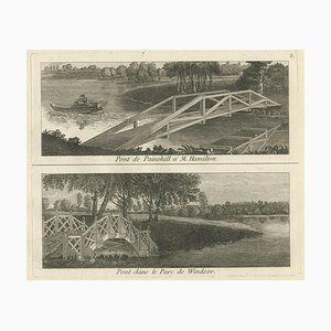 Georg Louis le Rouge, The Bridge of Painshill & Windsor Park, 1785, Paper