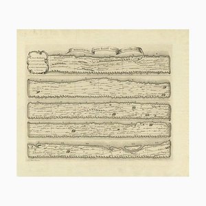 Antique Map after Roman Papyrus Peutinger Travel Map, 1773