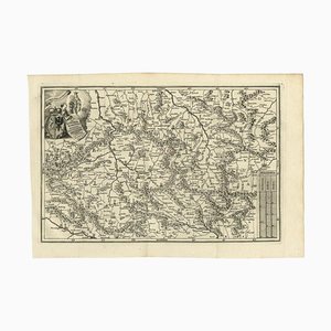 Antique Uncommon Map of Bohemia, 1699