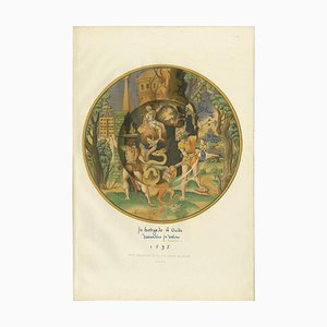 Delange, Assiette avec SAI Prince Napoléon, 1869, Estampe