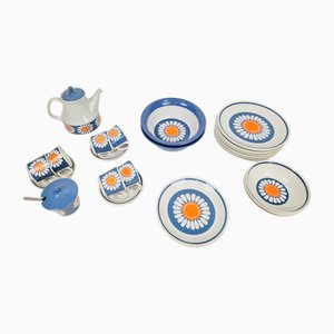 Vajilla Daisy Turi de Figgjo Flint, Noruega, años 60. Juego de 24