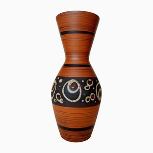 Jarrón Fat Lava vintage de Alemania Occidental, años 60