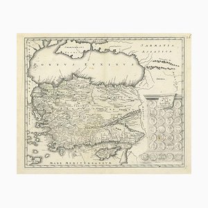 Map of Asia Minor and Cyprus with Medallions by Weigel, 1720