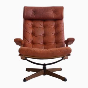 Fauteuil Mid-Century en Cuir de Gote Mobler