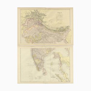 The British Rajs India di Blackie and Son, 1882, set di 2