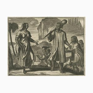 Premières cultures indigènes, Chili, 1673, estampe