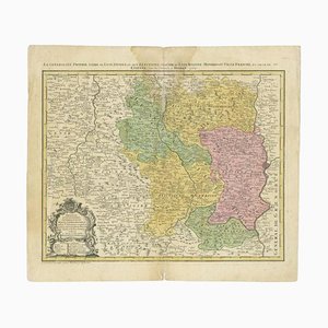 Antique Map of the Beaujolais Region by Homann Heirs, 1762