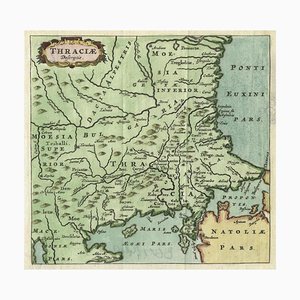 Map of Thrace or Thrake in Southeast Europe by Aeg, 1685